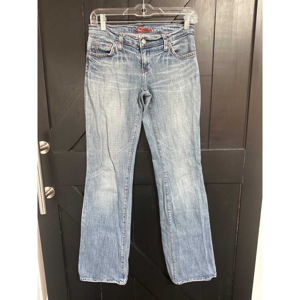 Y2K Blue Cult Women Low Rise Bootcut Jeans Light Wash Size 26 Made in USA